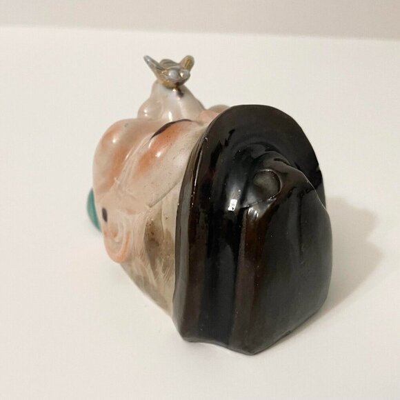 Vintage Man with Open Mouth Fly on Nose Ceramic Ashtray Flaws - Picture 6 of 16